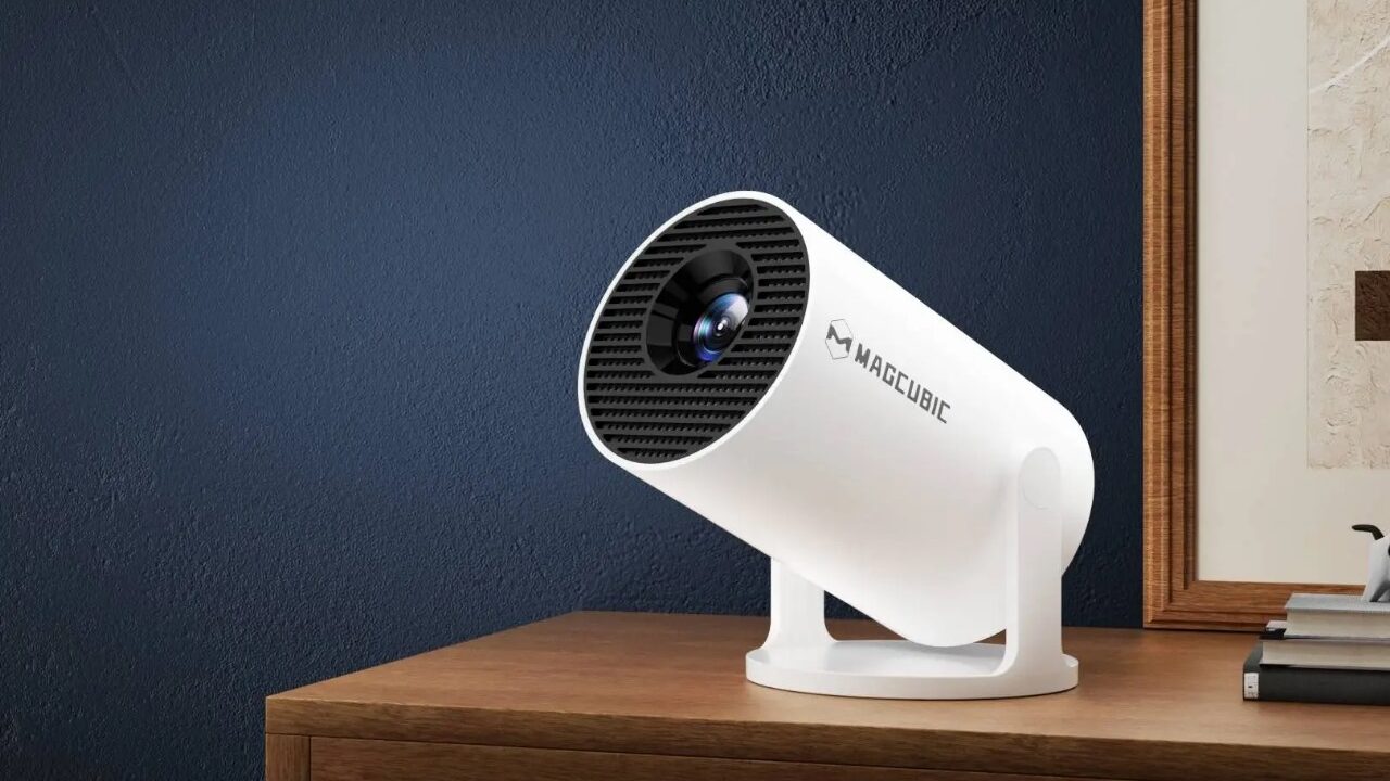 Mini Projetor Magcubic Hy300 com base giratória