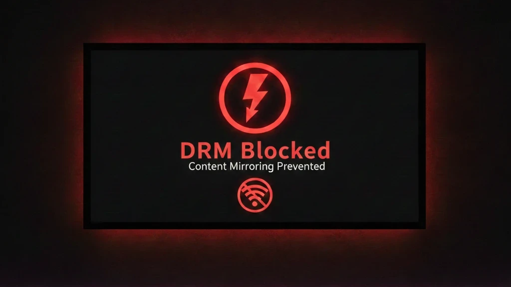 projeção na parede mostra apenas uma tela preta de erro.